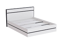 Кровать Аркон 1.6 с настилом (Белый/Бетон темный)