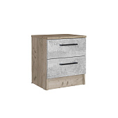 Тумба прикроватная Вегас (Дуб крафт серый/Цемент)