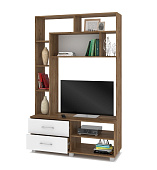 Центральная секция Ева Е-72 (Табачный дуб/Белый)