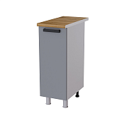 Шкаф нижний 3Р кухня Осло без столешницы (Белый/Карбон Дарк грин)