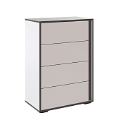 Комод Асцелла (Белый/Графит серый)