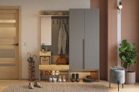Прихожая Баско К1 графит дуб крафт золотой Прихожая Баско К1 графит дуб крафт золотой