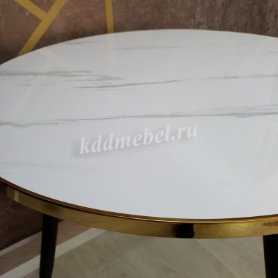Стол СТ-112 (Белый мрамор/Ноги черные)