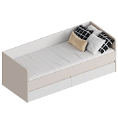 Кровать Лорэн с 2 ящиками (Тефия/Софт айс)