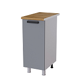 Шкаф нижний 35Р кухня Осло без столешницы (Белый/Карбон Фарфор)