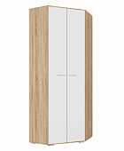 Шкаф угловой Италия (Дуб сонома/Белый глянец)