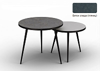 Стол журнальный Ранс большой 2 кат. (Опора Черный муар/Бетон слюда 809)