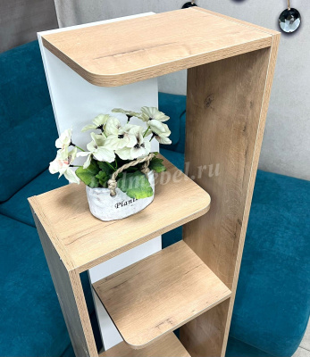 Стеллаж Бейсик-1 (Крафт/Белый)