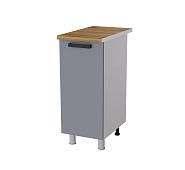 Шкаф нижний 35Р кухня Марбл без столешницы (Белый/Графит)