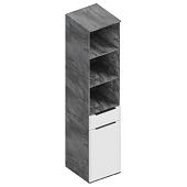 Пенал 1-ств Лео-2 с ящиком и полками (Айрон рок/Софт айс)