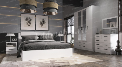 Кровать Эра 1.2 (Белый) 