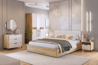 Спальный гарнитур Адам К2 дуб крафт золотой белое дерево Спальный гарнитур Адам К2 дуб крафт золотой белое дерево