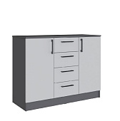 Комод Вегас (Графит серый/Камень серый)