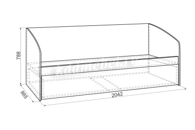 Кровать Форсаж (Дуб сонома/Белый)