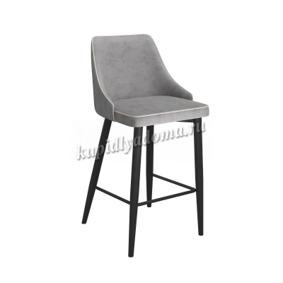 Стул полубарный Ками (Серо-дымчатый/Черный)