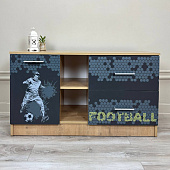 Тумба под ТВ-1 Лего (Дуб бунратти/Фотопечать/Антрацит)