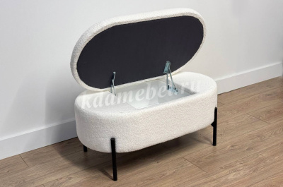 Пуф Барни (Белый плюш)