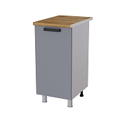 Шкаф нижний 4Р кухня Осло без столешницы (Белый/Карбон брюле)