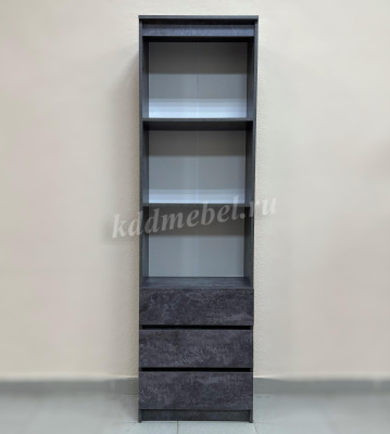 Стеллаж Аванта с ящиком (Бетон темный)