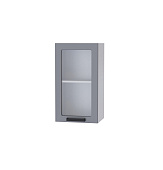 Шкаф верхний со стеклом 4ВС кухня Кампео (Белый/Бриз)