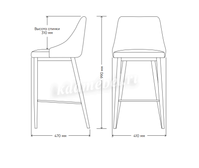 Стул полубарный Ками (Зелено-оливковый/Белый)