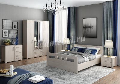 Кровать Сопрано 1.6 (Анкор светлый)