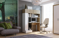 ПКС1 сонома бел глянец