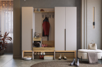 Прихожая Баско К11 кашемир дуб крафт золотой вариант сборки 2