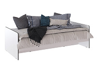 Кровать Асцелла 0.9 (Белый/Графит серый)